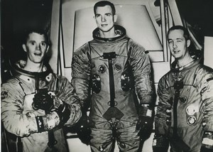 USA Nasa Apollo 9 Crew Divitt, Scott & Schweickart Space Conquest Old Photo 1969