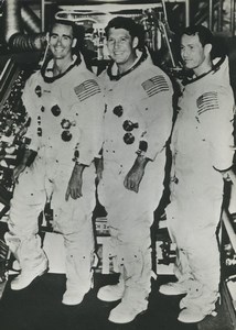 NASA Apollo 7 Walter Schirra, Donn Eisele & Walter Cunningham Old Photo 1968