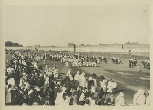 Morocco Marrakech Crowds watching Sultan Yusef ben Hassan? Old Photo Felix 1920s