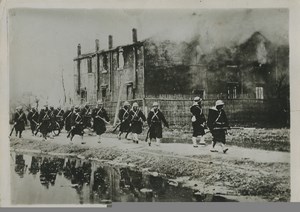 China Japan conflict Naval Fusiliers front of arsenal Wassong Old Photo 1930