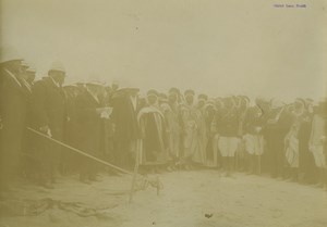 Algeria ceremony Locals & Settlers Group Colonialism Old Photo Bouet 1910