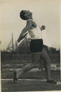 Hungary? Hungarian discobolus Madarasz Discus thrower Old Photo 1930
