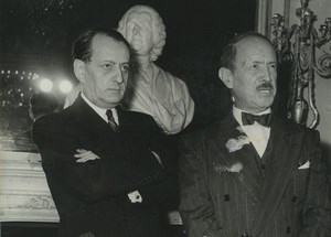 France André Malraux & Poet Saint John Perse Portrait Old Photo 1959