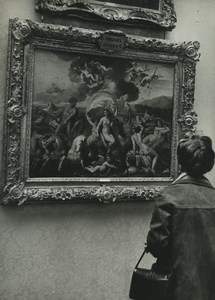 France Paris Louvre exposition Nicolas Poussin Birth of Venus Old Photo 1960
