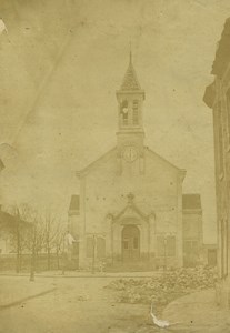 France Franco Prussian war Villetaneuse church Old Photo 1870