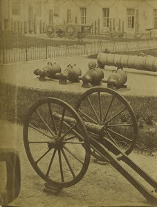 France Franco Prussian war Cannon battery Old Photo 1870