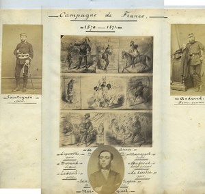 France Franco Prussian war Saintignon Andraud Old Photos photomontage 1870