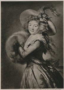 Louvre Museum Painting: Mme Mole by Vigée Lebrun Old Photo Bulloz 1900