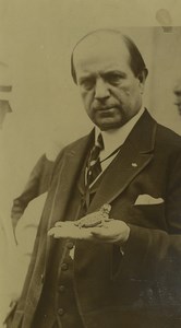 USA Texas Senator Earl B.Mayfield with a prehistoric toad Old Press Photo 1920's