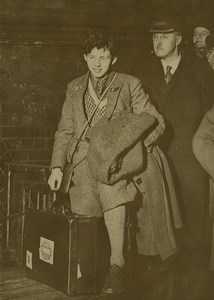 United Kingdom young russian boy at Train Station LNER? Old Press Photo 1930