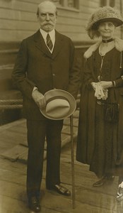 USA Secretary of State Charles E. Hugues on board USS Maryland Photo 1920's