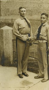 USA New York West Point Emilio Aguinaldo Jr & Frederick Funston Old Photo 1923