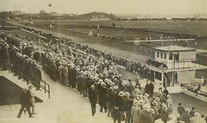 Cuba Havana Oriental Park Horse Racing track Crowd Old Press Photo 1928