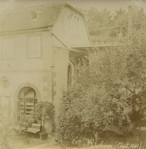 German occupied France Alsace Niederbronn House Garden Old Photo 1901