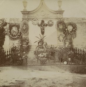 German occupied France Alsace Niederbronn Famille Grenet Cemetery Old Photo 1900