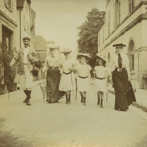 German occupied France Alsace Niederbronn Fashion Group Old Photo 1903