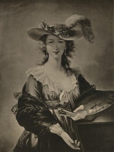 Versailles Museum Sel-Portrait of painter Vigée Lebrun Old Photo 1900'
