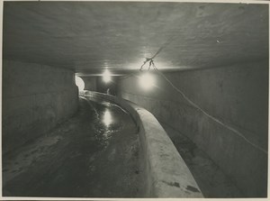 Underground Paris sewers catacombs construction Old Photo 1932 #06