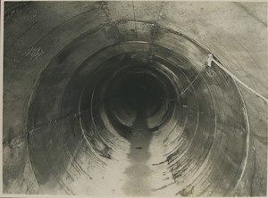 Underground Paris sewers catacombs construction Old Photo 1932 #23