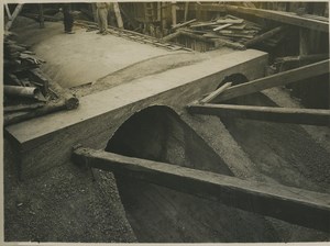 Underground Paris sewers catacombs construction Old Photo 1932 #32