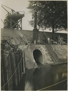 Underground Paris sewers catacombs construction Old Photo 1932 #34