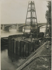 Underground Paris sewers catacombs construction Old Photo 1932 #36