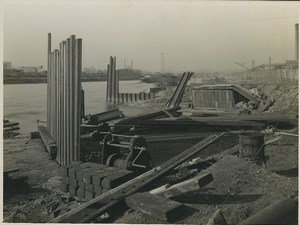 Paris Souterrain egouts Construction Saint Denis la Seine Ancienne Photo 1935 #1