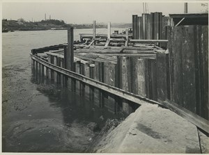 Underground Paris Construction Saint Denis Seine river Old Photo 1935 #2