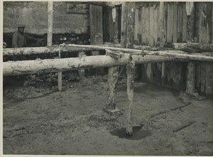 Underground Paris Water collector Saint Denis Worker Old Photo 1935