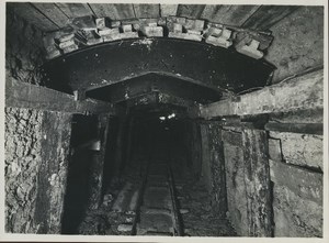 Underground Paris Water collector Tunnel Track Old Photo 1935