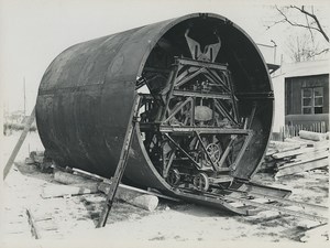 Underground Paris Water collector formwork Engineering Old Photo 1935 #1