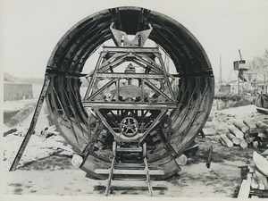 Underground Paris Water collector formwork Engineering Old Photo 1935 #2