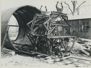 Underground Paris Water collector formwork Engineering Old Photo 1935 #3