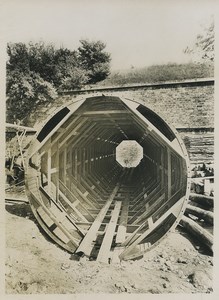 Underground Paris Water collector formwork Engineering Old Photo 1935 #4