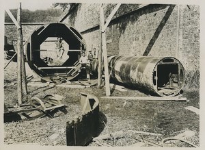 Underground Paris Water collector formwork Engineering Workers Old Photo 1935