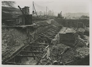 Fortification Paris Water collector Ru du Croult diversion Old Photo 1935 #2