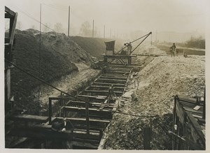 Fortification Paris Water collector Ru du Croult diversion Old Photo 1935 #3