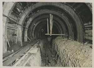 Underground Paris Water collector tunnel Construction Old Photo 1935 #1