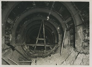 Underground Paris Water collector tunnel Construction Old Photo 1935 #2