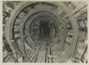 Underground Paris Water collector tunnel Construction Old Photo 1935 #7