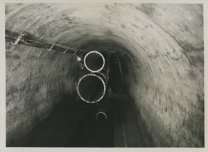 Underground Paris Water collector formwork la Courneuve Old Photo 1935 #1