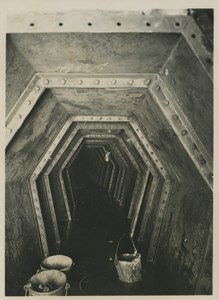 Underground Paris Water collector formwork la Courneuve Old Photo 1935 #3