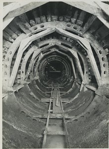 Underground Paris Porte de Pantin Water collector Old Photo 1935 #12