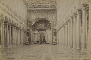 Vatican Rome interieur de la Basilique St Pierre Ancienne Photo 1880 #2