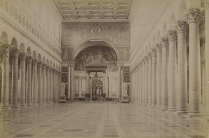 Vatican Rome St. Peter's Basilica interior Old Photo 1880 #2