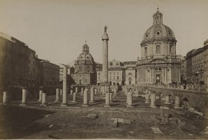 Italy Rome Forum of Trajan Old Photo 1880