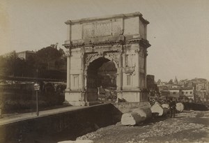 Italy Rome Arch of Titus Arco de Tito Old Photo 1880