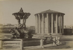 Italy Rome Temple of Vesta Old Photo 1880