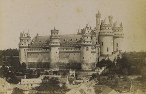 France Pierrefonds Castle view taken from Roche Old Photo Neurdein 1880