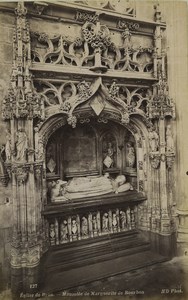 France Brou Mausoleum of Marguerite de Bourbon Old Photo Neurdein 1880